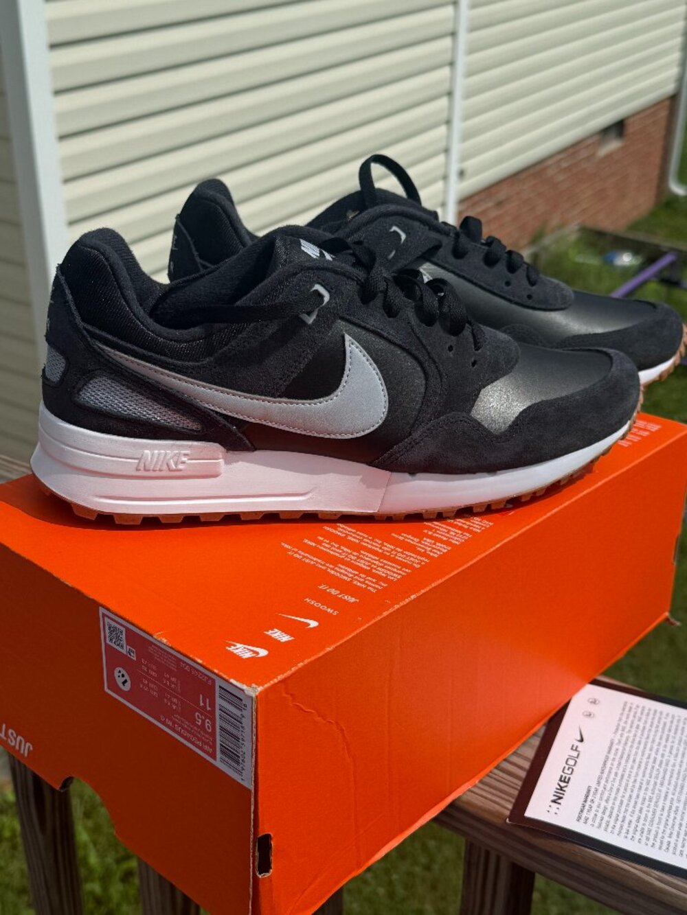 Nike Air Pegasus '89 Black Gray Gum Men 9.5 Streetwear Sneakers NWT 3920
